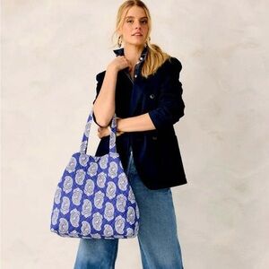 Vera Bradley Original Tote Bag in Iconic Paisley Deep Aquamarine NWT